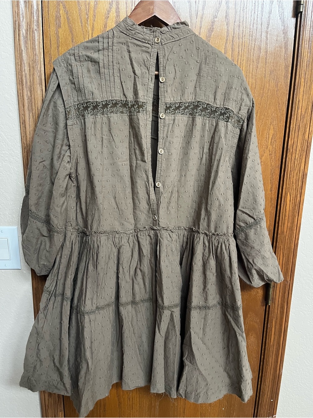 Pilcro anthropologie Olive Green Dress S - Picture 4 of 5
